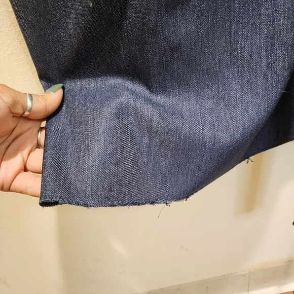 Nicci Navy Blue Denim Midi Belted Dress With Pockets Size 14p - Picture 7 of 12